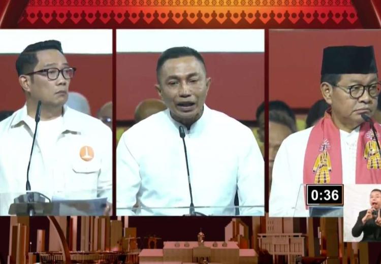 tangkapan layar debat pilkada Jakarta